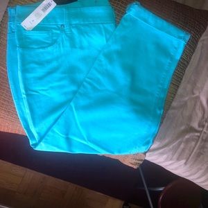 Chico’s Aqua blue stretchy crop jeans